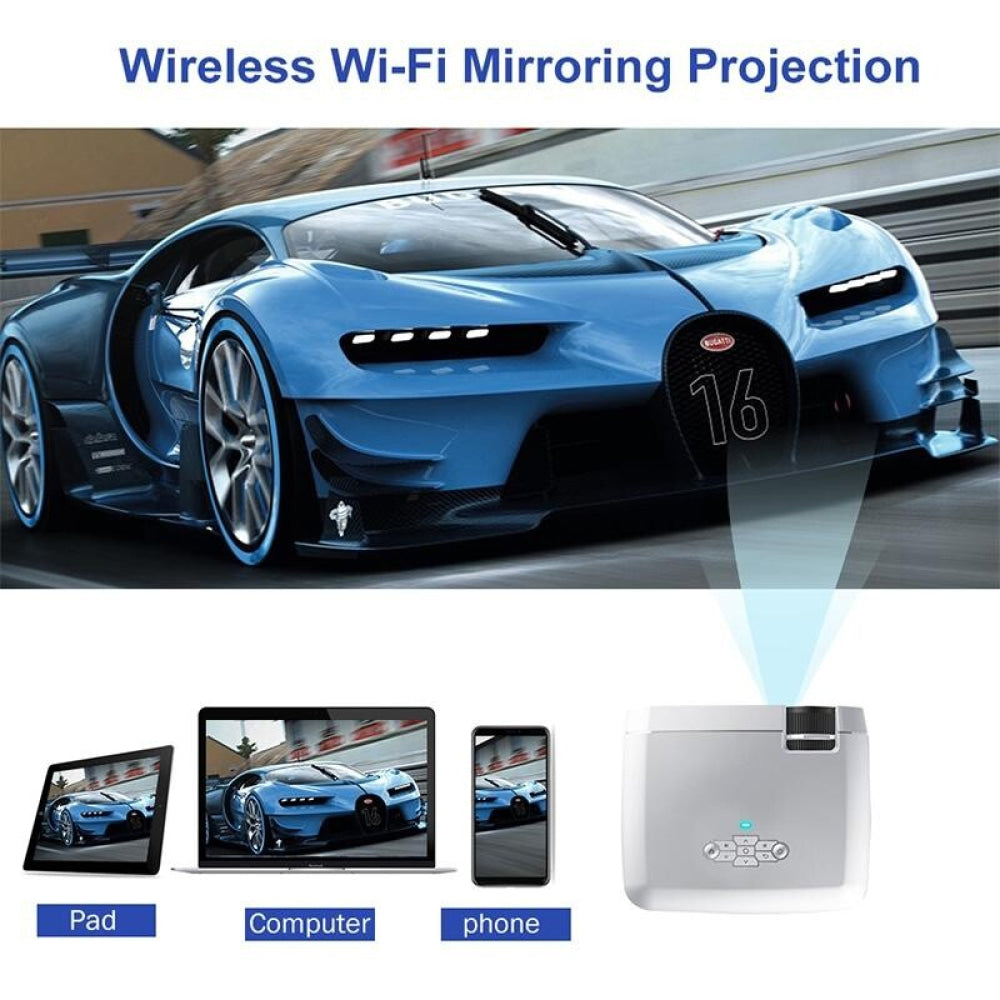Portable Home Theater Projector - 1600 Lumens Hd Silver