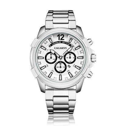 Stainless Steel Waterproof Quartz Watch - Fashionable Design - Wa6884S