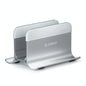 Space-saving Vertical Laptop Stand - Compact Design - Silver