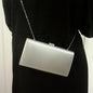 Square Party Handbag For Women Elegant Crossbody Bag For Banquets And Events - Silver