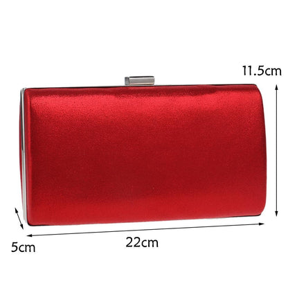 Square Party Handbag For Women Elegant Crossbody Bag For Banquets And Events - Silver