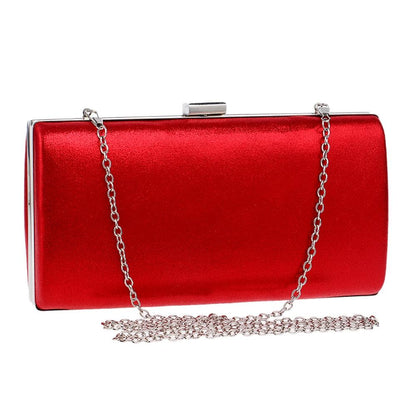 Square Party Handbag For Women Elegant Crossbody Bag For Banquets And Events - Silver