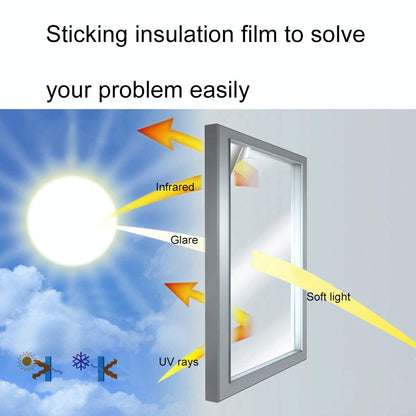 40cm x 1m Uv Reflective Privacy Window Film Sticker - Silver