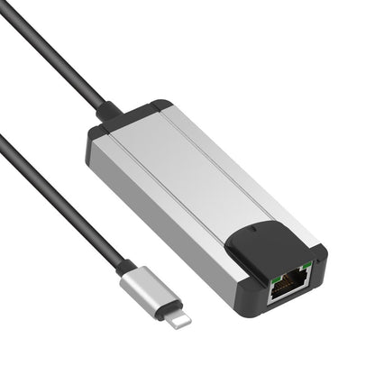 8Pin To Rj45 Usb 2.0 Hub Adapter - Silver