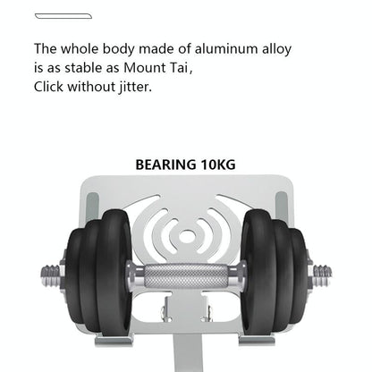 Foldable Rotating Laptop / Tablet Stand - Aluminum Alloy - Silver