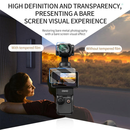 2-pack Tempered Glass Lens Protector for Dji Pocket 3