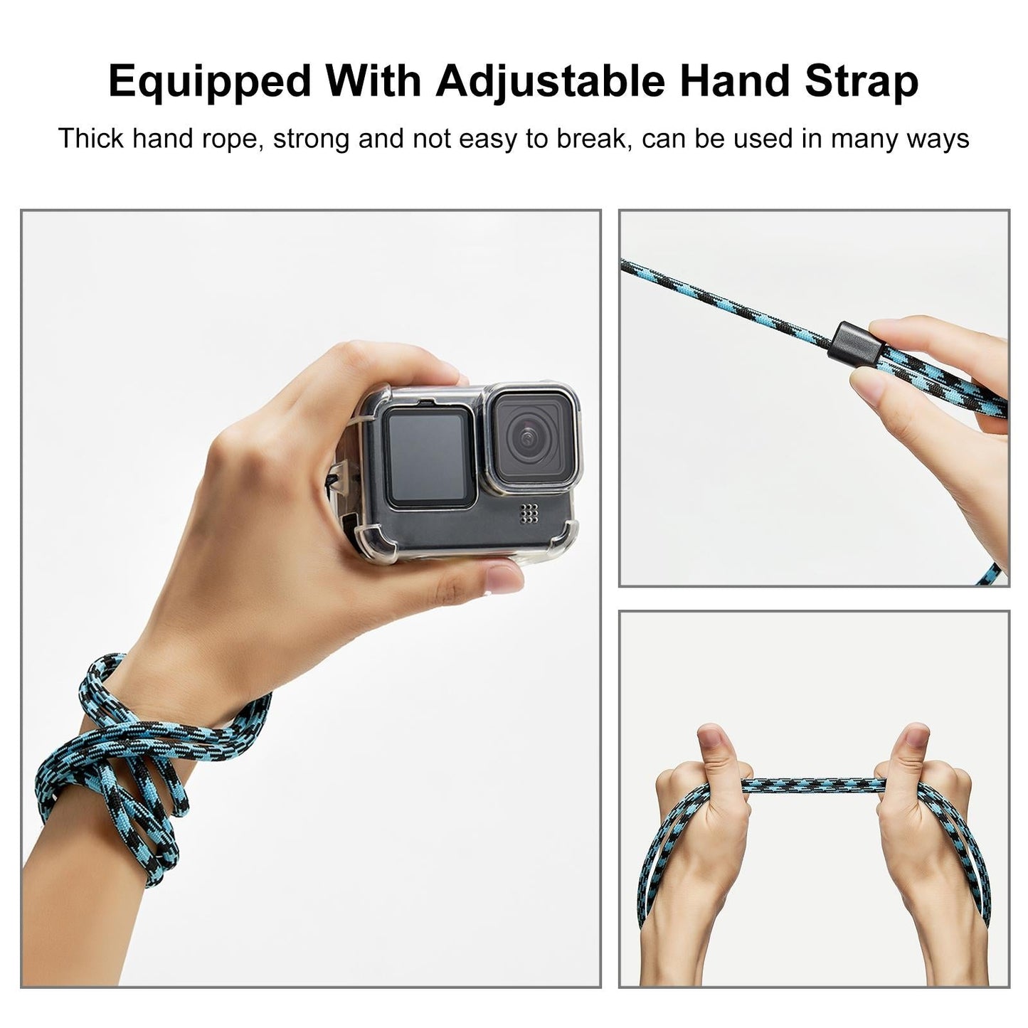 Tpu Case with Lens Cap and Neck Strap for Gopro Hero 9 / 10 / 11 / 12