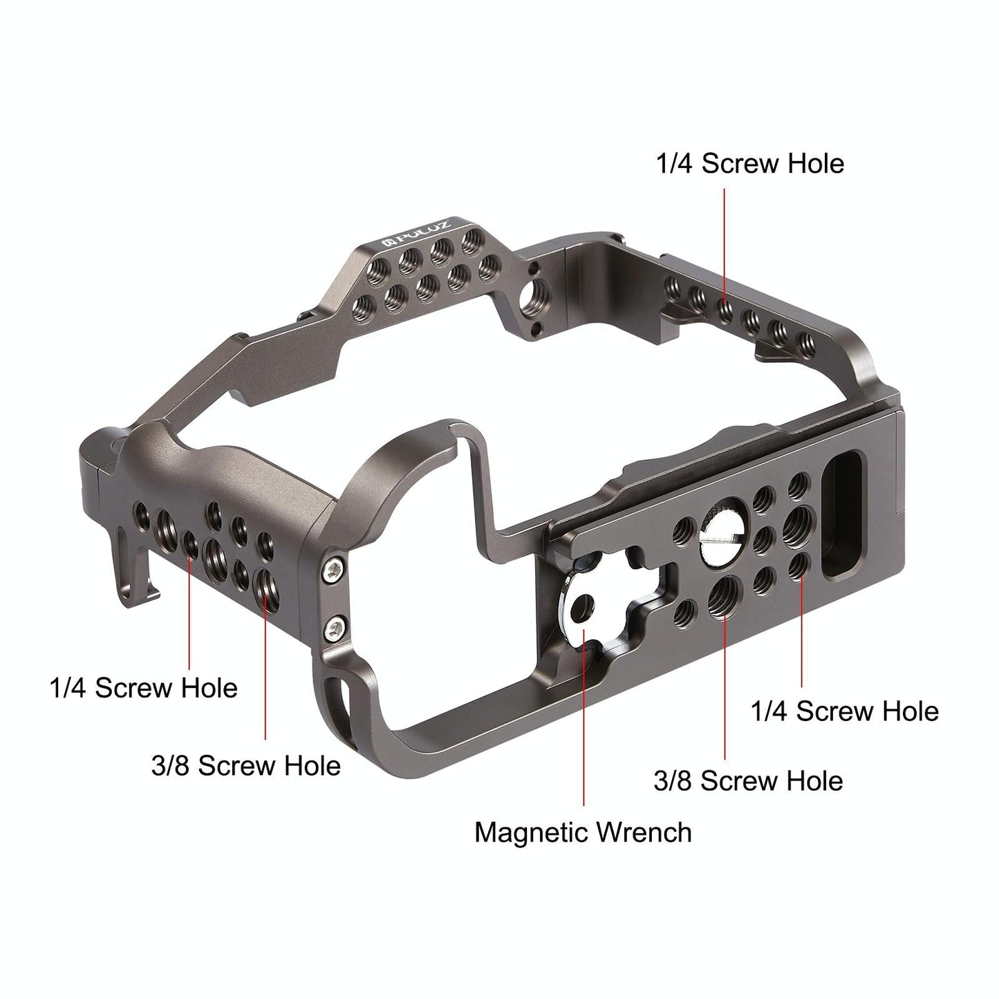 Canon Eos R5 / R6 Video Camera Cage Stabilizer - Handleless Bronze