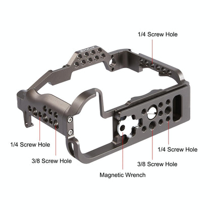 Canon Eos R5 / R6 Video Camera Cage Stabilizer - Handleless Bronze