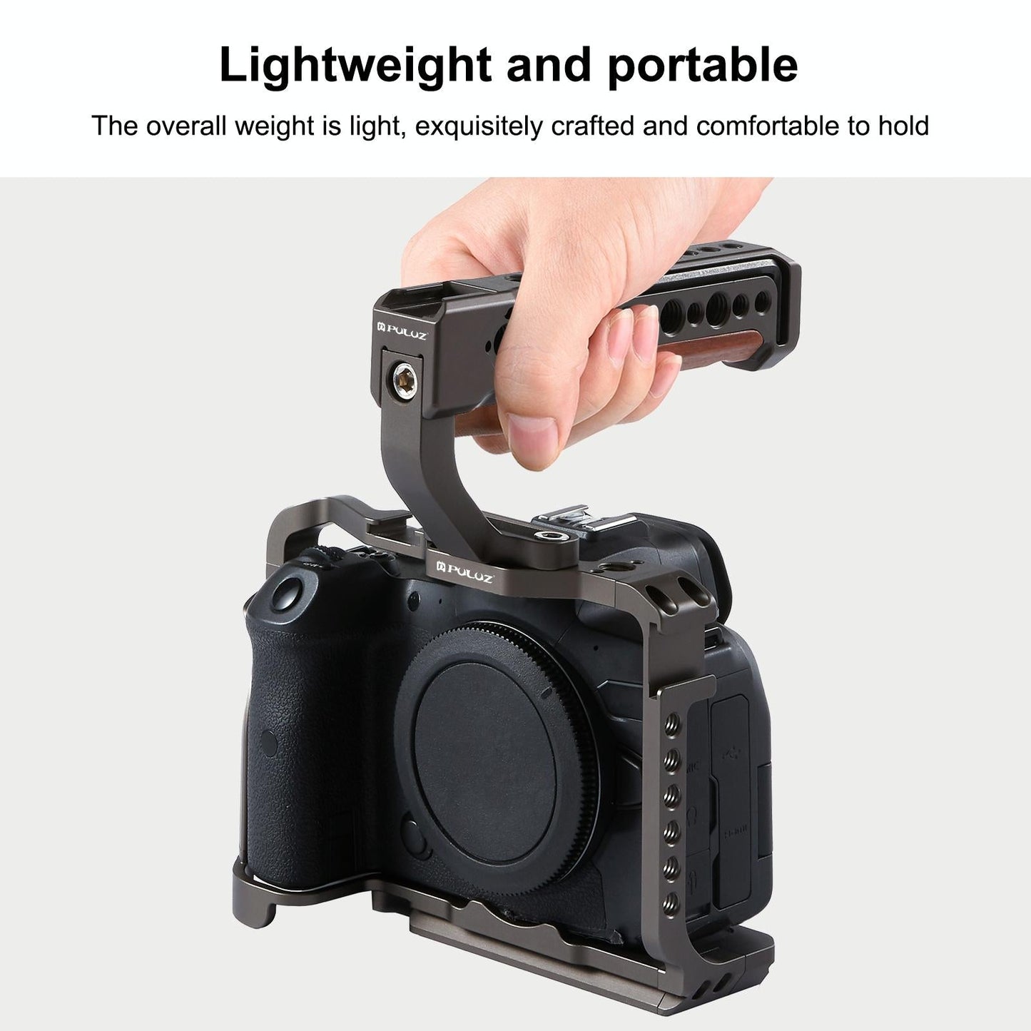 Canon Eos R5 / R6 Video Camera Cage Stabilizer - Handleless Bronze