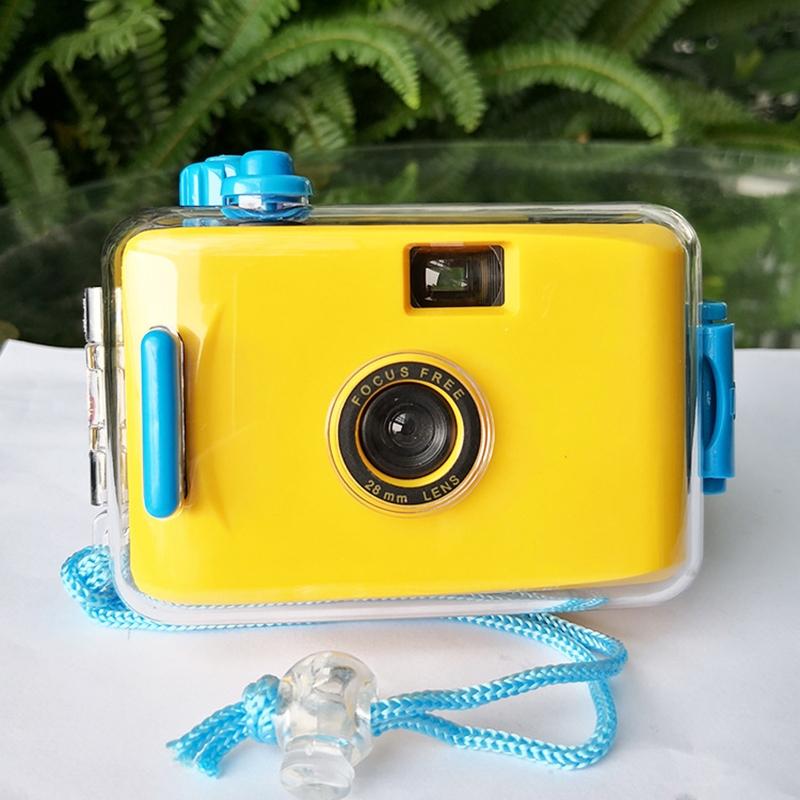 Waterproof Retro Film Camera for Kids - Mini Point-and-shoot 5m - Baby Blue