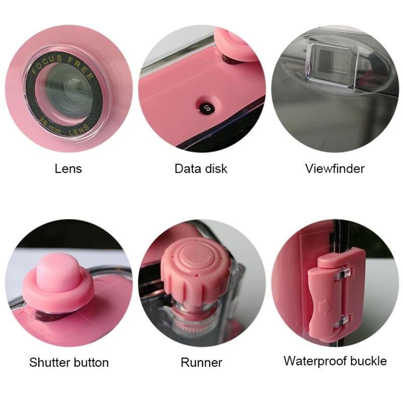 Waterproof Retro Film Camera for Kids - Mini Point-and-shoot 5m - Baby Blue