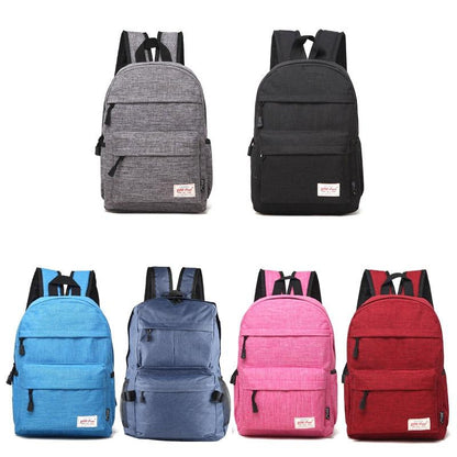 Versatile Canvas Laptop Backpack For 13-15 Inch - 36X25X10Cm - Baby Blue