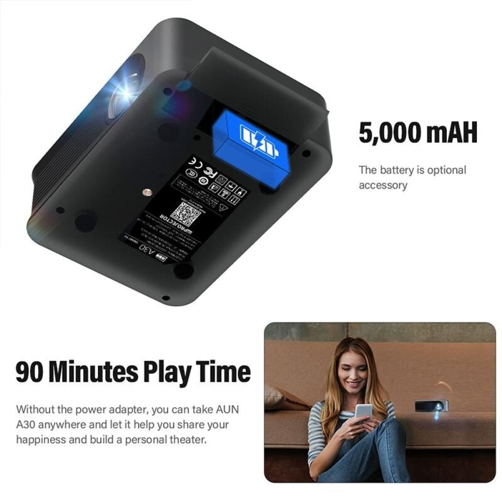 Portable Home Theater Projector - 3000 Lumens