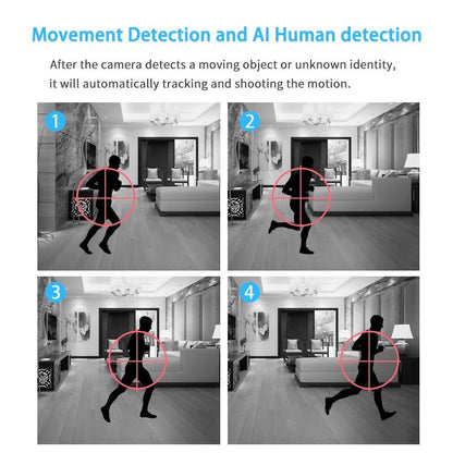 Smart Wifi Security Camera With Pan-Tilt 1.0Mp Tf Card Two-Way Audio Motion Detection Night Vision