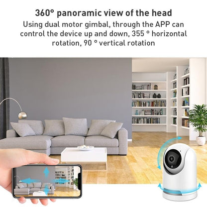 Smart Wifi Pan-Tilt Camera With 1080P Resolution Tf Card Support Two-Way Audio Motion Detection And Night Vision