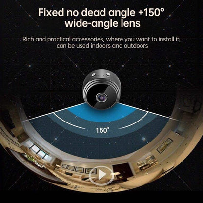 Wireless Network Camera With Wide-Angle Recording 720P Resolution - White