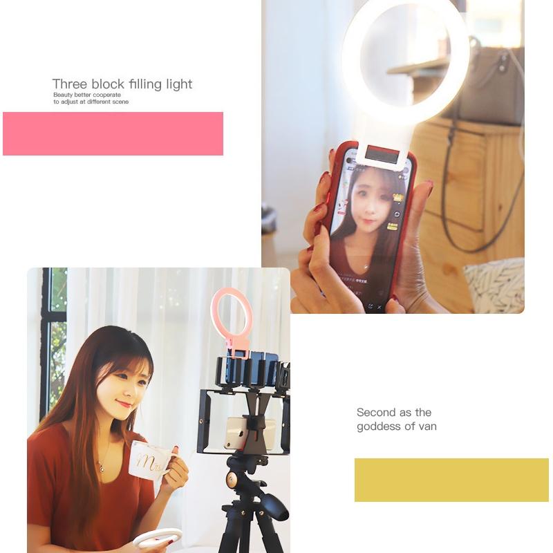 Xj18 Live Self-Timer Led Fill Light - Perfect For Live Streaming - White