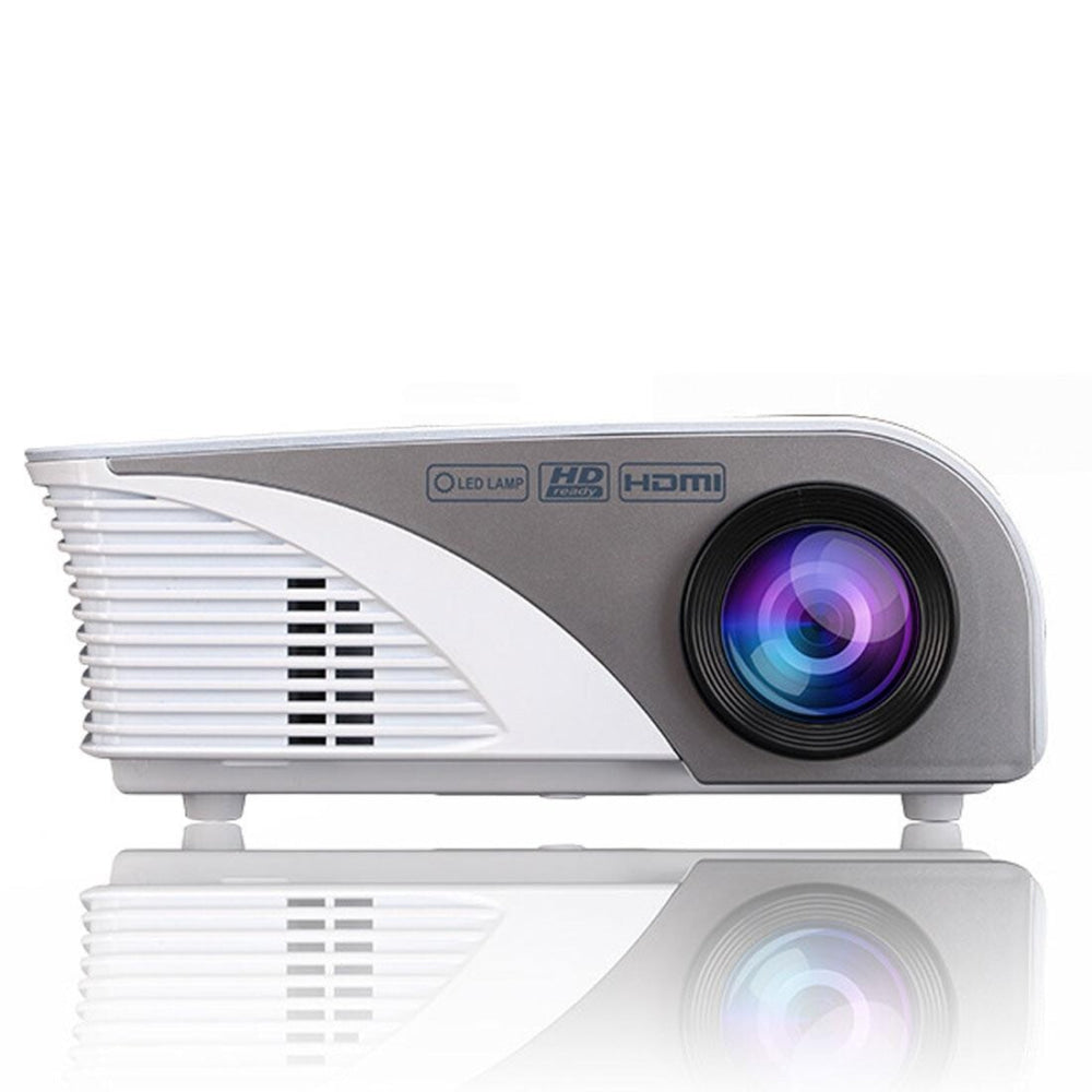 Portable Mini Led Projector With Remote - 1200 Lumens - White