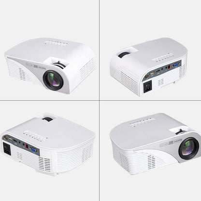 Portable Mini Led Projector With Remote - 1200 Lumens - White