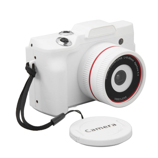 Hd 720p Recording Flip Screen Digital Camera with Interchangeable Lens and Infrared Lens - White