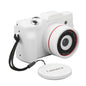 Hd 720p Recording Flip Screen Digital Camera with Interchangeable Lens and Infrared Lens - White