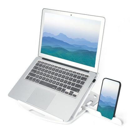 Enhanced Laptop Cooling Stand - Versatile and Efficient - White