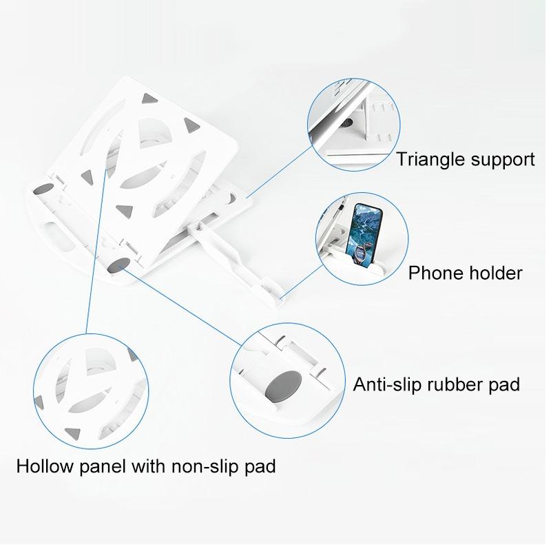 Enhanced Laptop Cooling Stand - Versatile and Efficient - White