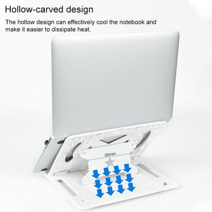 Enhanced Laptop Cooling Stand - Versatile and Efficient - White