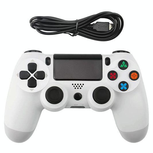 Ps4 Wired Gamepad with Snowflake Button Design - White