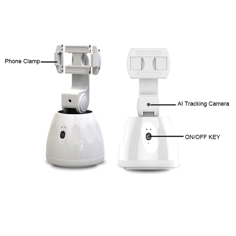 Smart Face Tracking Stabilizer 360-degree Gimbal - White
