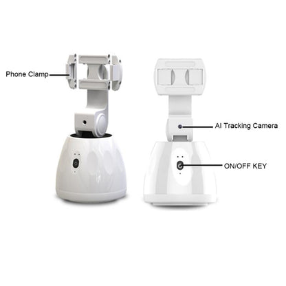 Smart Face Tracking Stabilizer 360-degree Gimbal - White