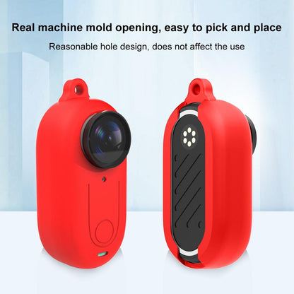 Silicone Case with Lens Cover for Insta360 Go 3 - White
