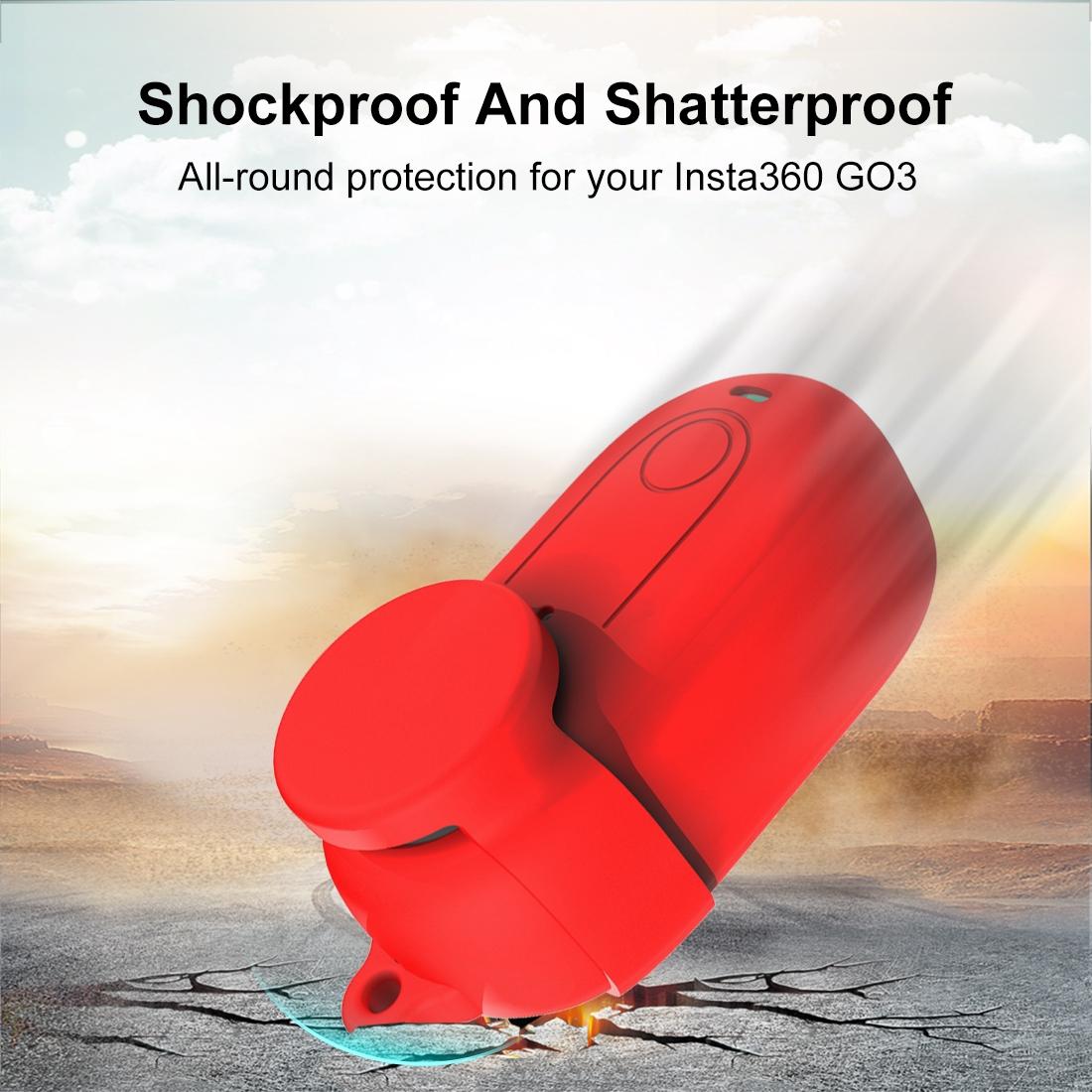 Silicone Case with Lens Cover for Insta360 Go 3 - White