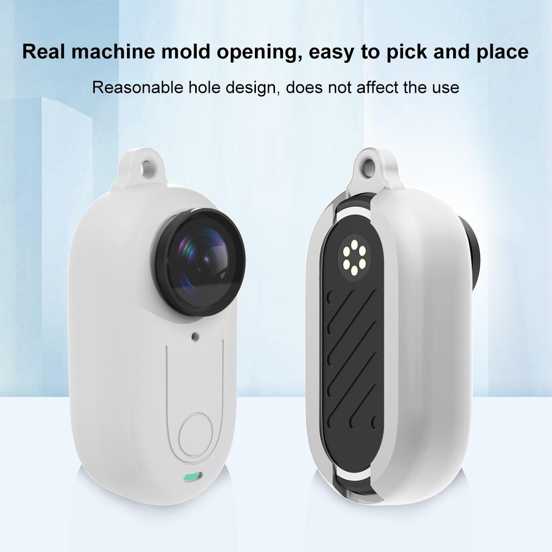 Silicone Case with Lens Cover for Insta360 Go 3 - White