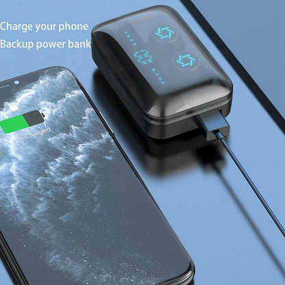 Wireless Bluetooth Earphones with Charging Box - White