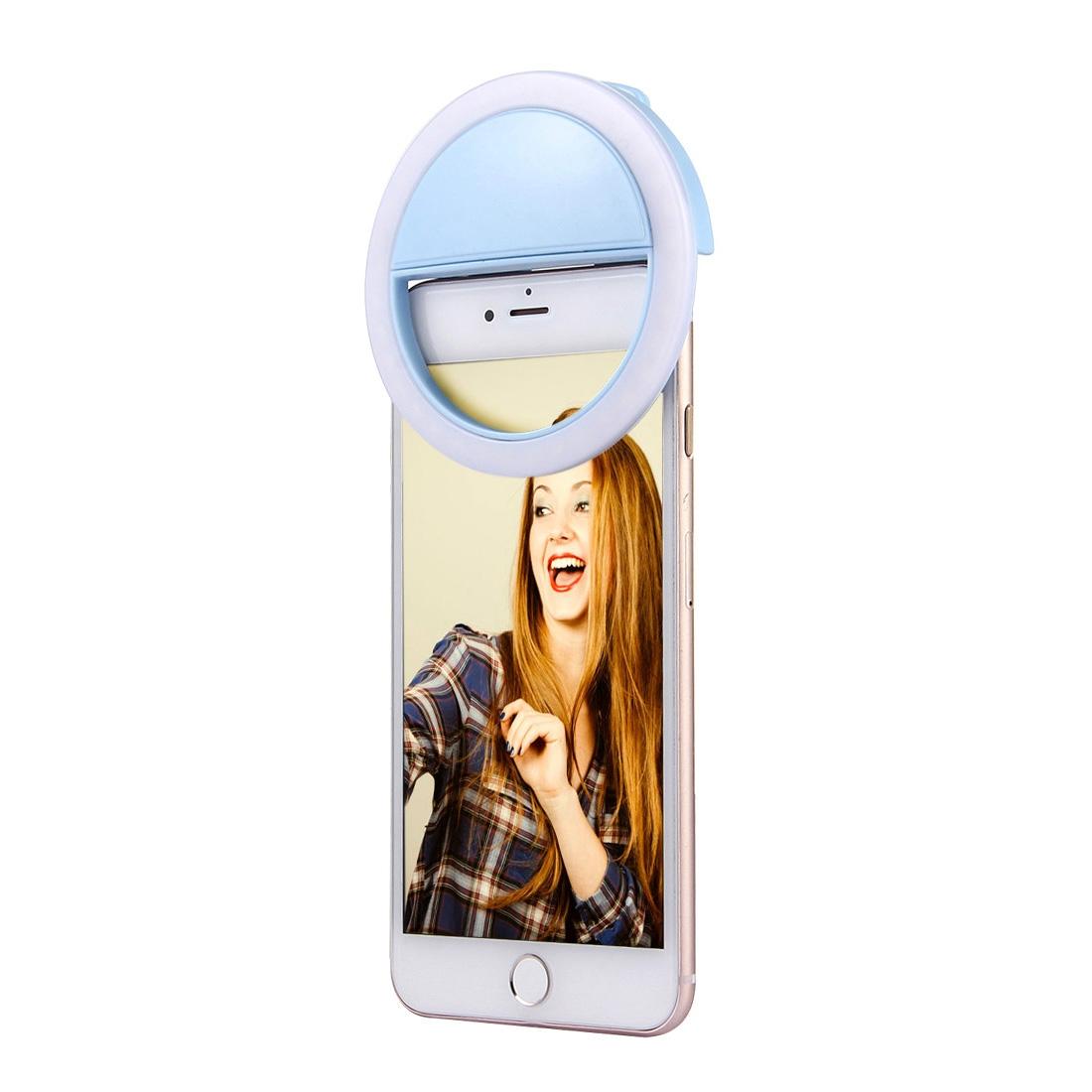 Adjustable Clip Beauty Light for Smartphones - Usb Cable - White