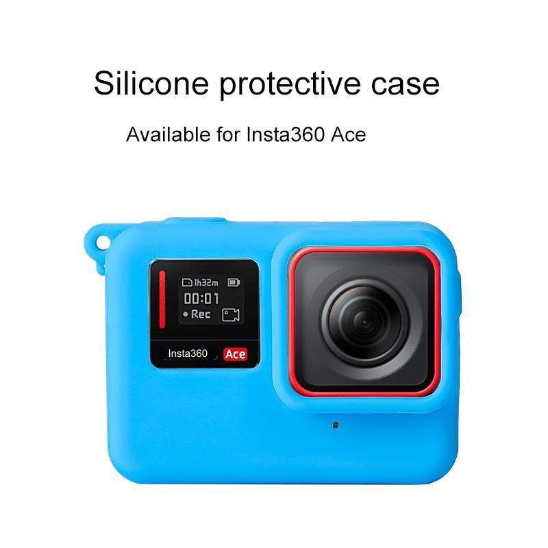 Silicone Protective Case with Lens Cap for Insta360 Ace - White