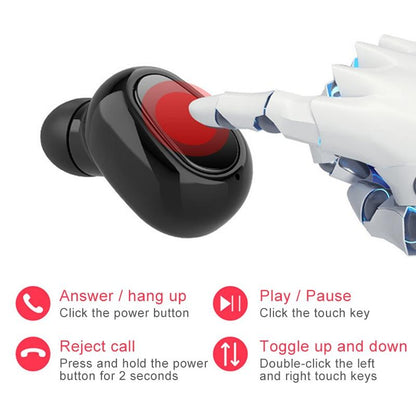 Wireless Bluetooth Earphones with 9d Sound and Charging Box - White