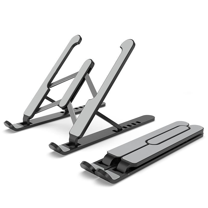Foldable Laptop Stand for Desktop Cooling and Lifting - White