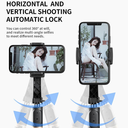 Bluetooth Gimbal Stabilizer with Remote and Tripod - White
