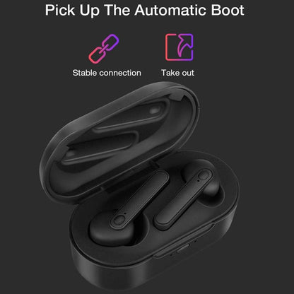 Waterproof Bluetooth Earphones with Magnetic Charging Box - 5.0 - White