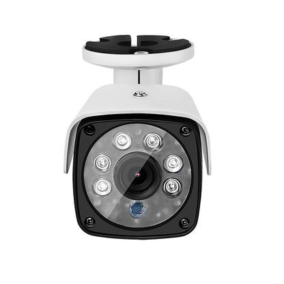 1500Tvl Cctv Dvr Surveillance System With 6 Led Array Bullet Camera - 3.6Mm Lens Ip66 Weatherproof Night Vision Support - White