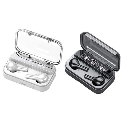 Touch Bluetooth Earphones with Noise Cancellation and Charging Box - White