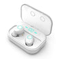 Wireless Stereo Bluetooth Headset with Charging Case and Digital Display - M7 Tws V5.0 - White