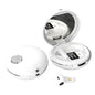 Wireless Hifi Stereo Earphones with Charging Case and Make-up Mirror - White