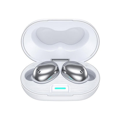 Metal Plating Wireless Tws Earphones with Charging Box - Bluetooth 5.0 - White