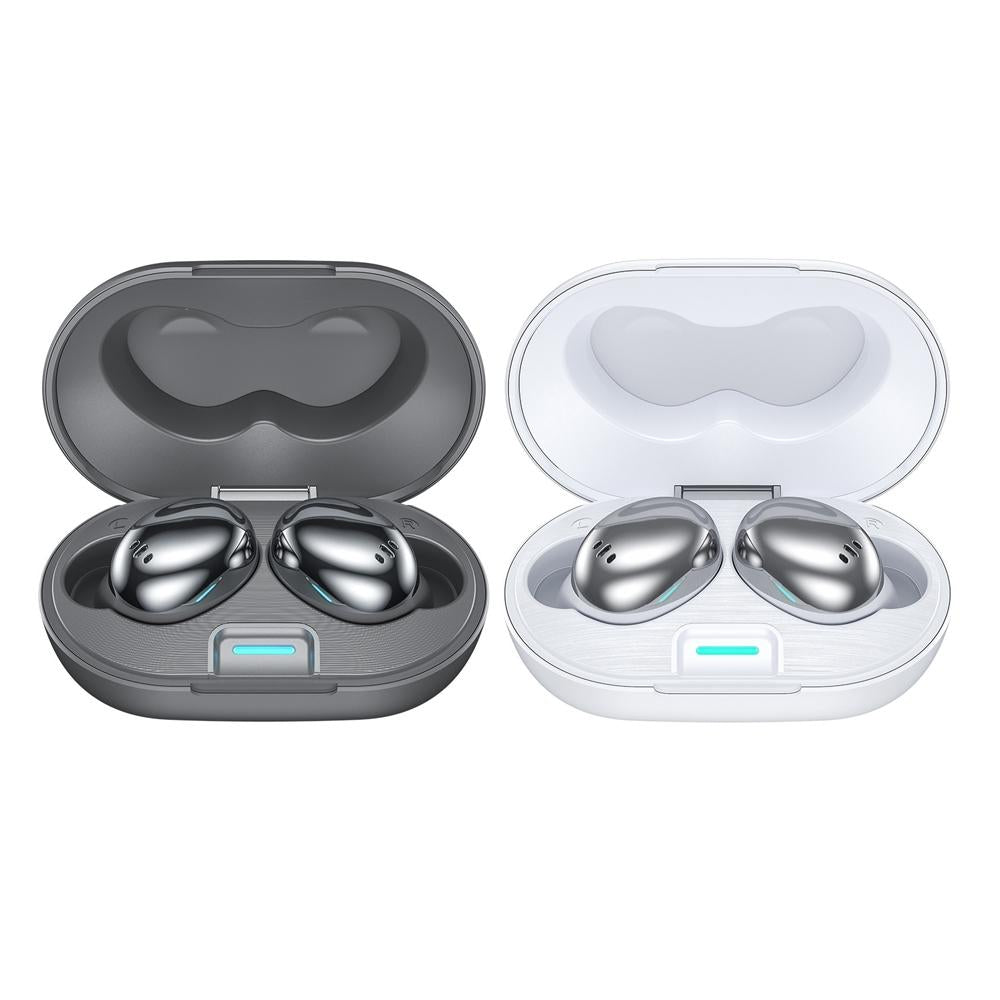 Metal Plating Wireless Tws Earphones with Charging Box - Bluetooth 5.0 - White