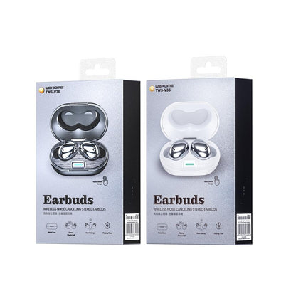 Metal Plating Wireless Tws Earphones with Charging Box - Bluetooth 5.0 - White