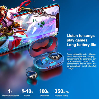 Metal Plating Wireless Tws Earphones with Charging Box - Bluetooth 5.0 - White